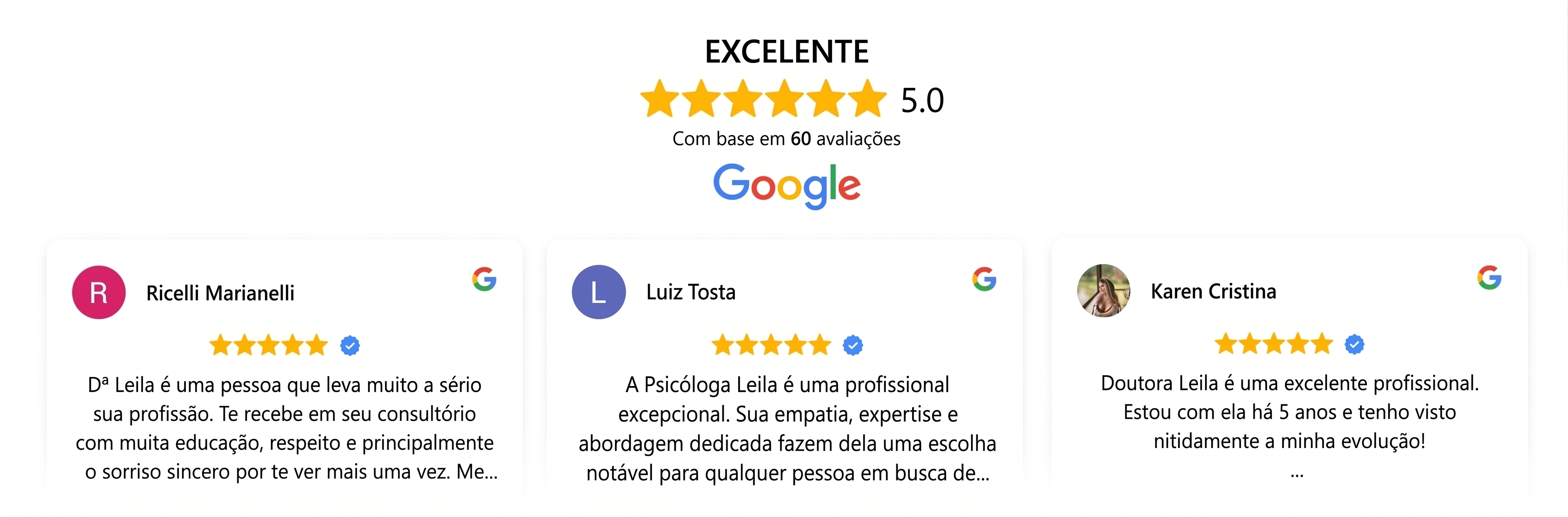 Avaliações do Google